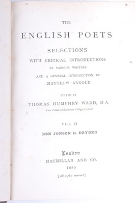 Lot 1005 - Ward, Thomas Humphry (Ed): The English Poets...