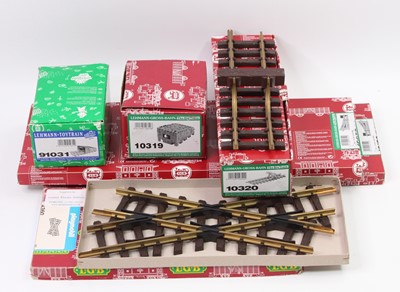 Lot 222 - LGB Lehmann G Scale boxed track and lineside...