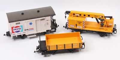 Lot 229 - Selection of Lehmann G scale rolling stock, to...