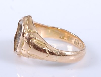 Lot 2532 - A Victorian 15ct yellow gold shield shaped...