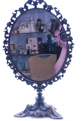 Lot 5 - A Victorian style dressing table mirror, the...