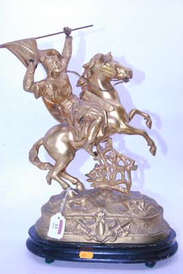 Lot 13 - A pair of late 19th century gilt spelter...