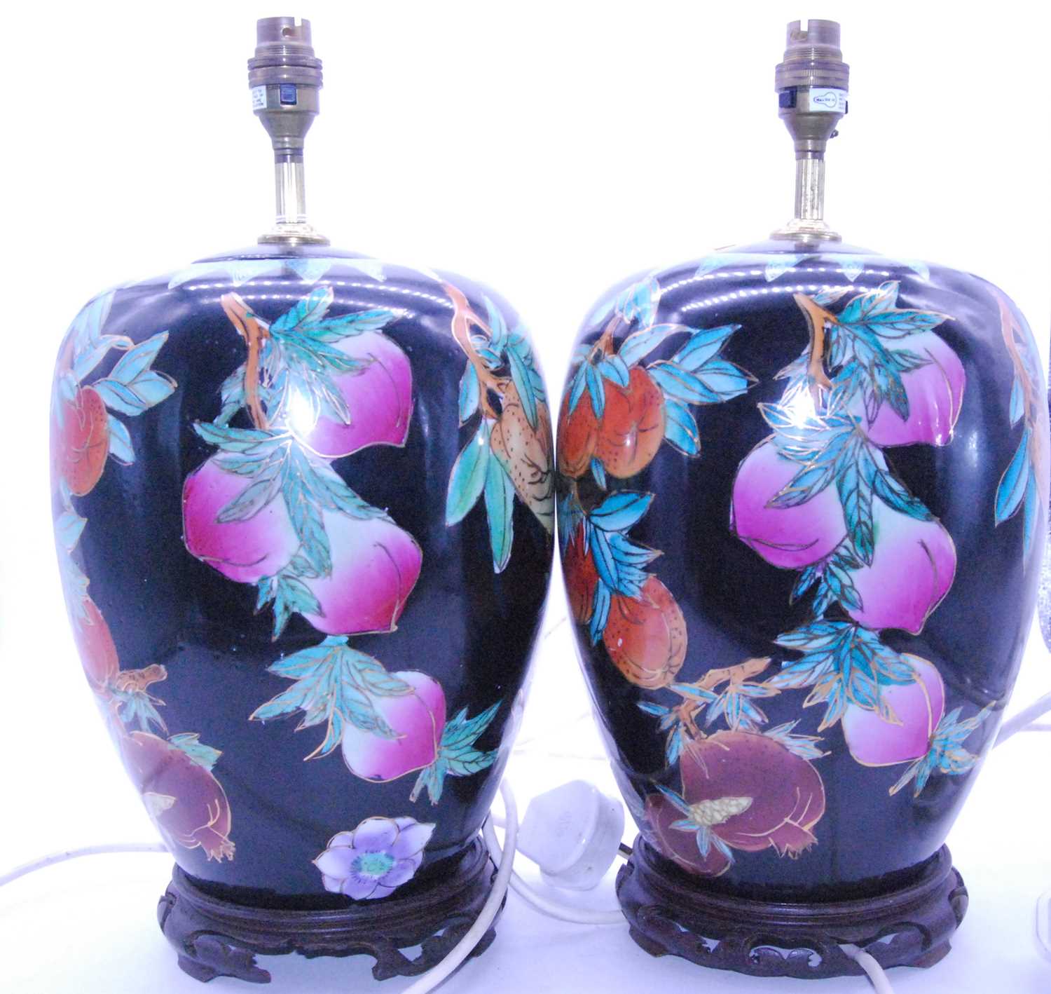 Lot 14 - A pair of modern ceramic table lamps by Roche...