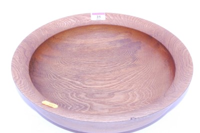 Lot 25 - A turned ash shallow table bowl, marked verso...