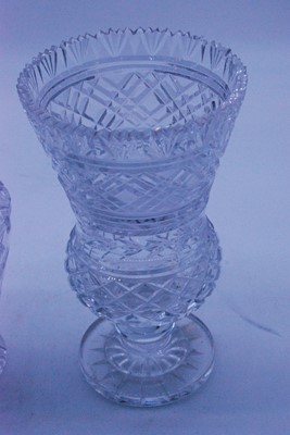 Lot 53 - An 18th century style cut glass vase, of...
