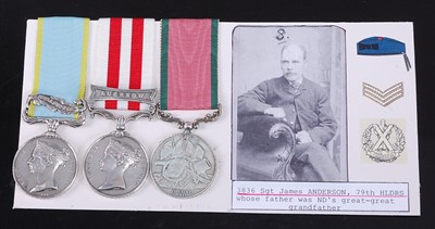 Lot 101 - A group of three medals to include Crimea...