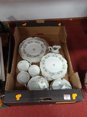 Lot 95 - An early 20th century part tea service, on a...