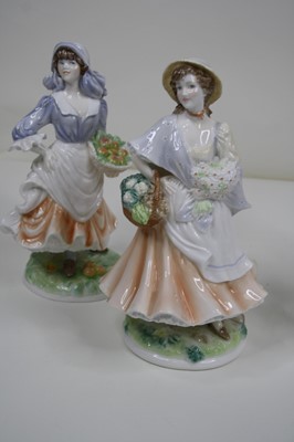 Lot 102 - A collection of four Royal Worcester figurines,...