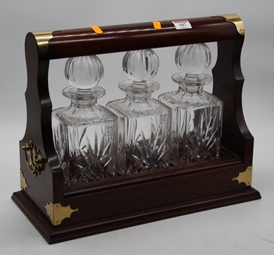 Lot 107 - A reproduction mahogany and brass mounted...