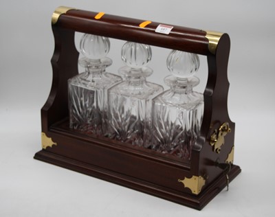 Lot 107 - A reproduction mahogany and brass mounted...