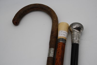 Lot 111 - A late Victorian walking cane, having a...