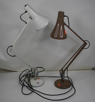 Lot 115 - A white painted angle poise type desk lamp,...