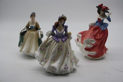 Lot 120 - A collection of 9 Royal Doulton figurines to...