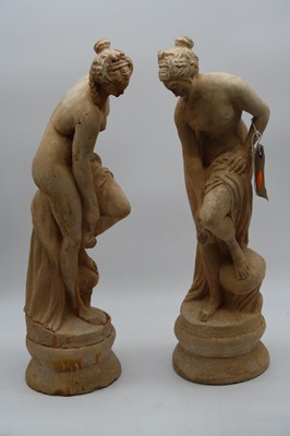 Lot 129 - A pair of neo-classical type figurines, each...