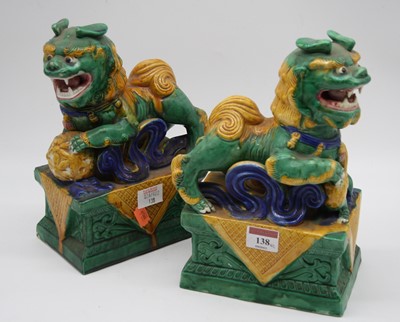 Lot 138 - A pair of reproduction Chinese hollow moulded...