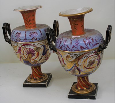 Lot 161 - A pair of large 19th century Derby(?)...