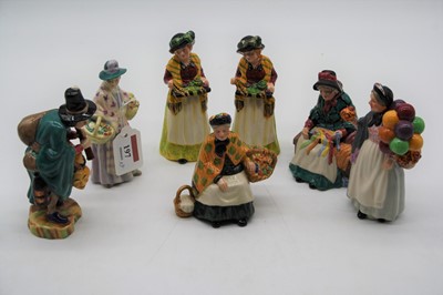 Lot 197 - A collection of seven Royal Doulton figurines,...