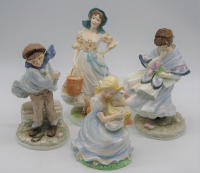 Lot 243 - A collection of three Coalport figurines, to...