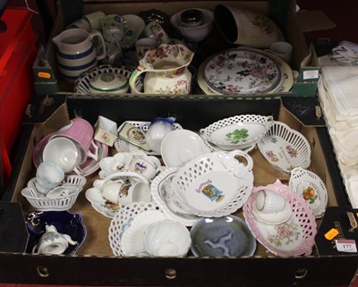 Lot 177 - Two boxes of miscellaneous china, to include...