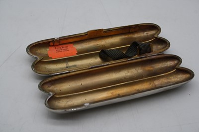 Lot 290 - A Victorian silver cigar case, Birmingham 1898,...