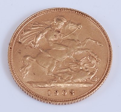Lot 2060 - Great Britain, 1903 gold half sovereign,...