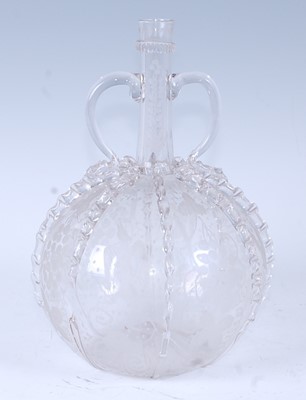 Lot 1043 - A circa 1790 Dutch glass carafe, the...