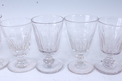 Lot 1046 - A matched set of nine late Georgian glass...