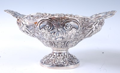 Lot 1093 - A pair of late Victorian silver pedestal...