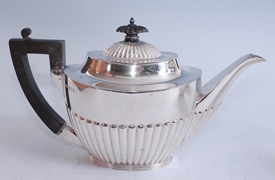 Lot 1098 - An Edwardian silver three-piece tea service,...