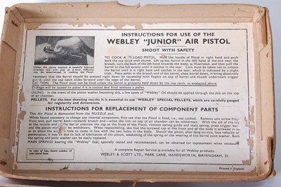 Lot 318 - A The Webley "Junior" .177 air pistol,...