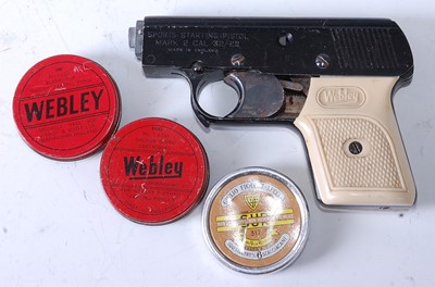 Lot 318 - A The Webley "Junior" .177 air pistol,...