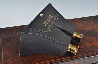 Lot 1252 - A cased circa 1850s Brewster type stereoscopic...