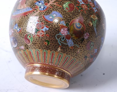 Lot 1289 - A Japanese Meiji period cloisonné enamel and...