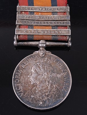 Lot 116 - A Boer/Great War group of four medals, to...