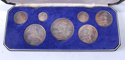 Lot 2192 - Great Britain, 1887 Victoria specimen coin set,...