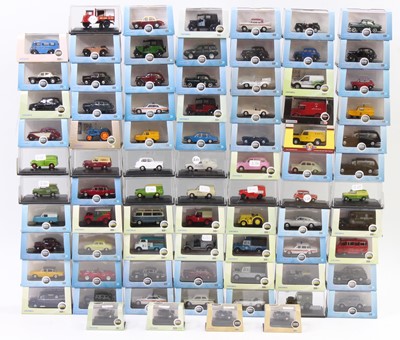 Lot 716 - 80 plastic cased Oxford Diecast 1/76th scale...
