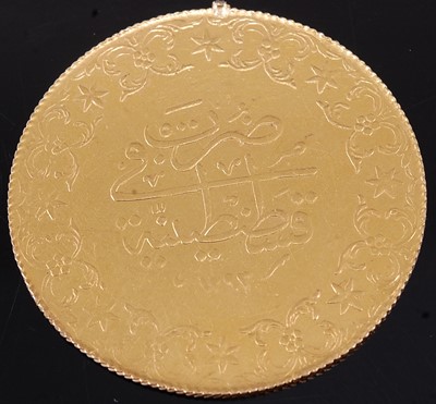 Lot 2232 - Ottoman Empire, 1901 gold 500 Kurush / Piatres,...