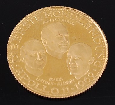 Lot 2056 - Germany, 1969 Apollo 11 gold commemorative...