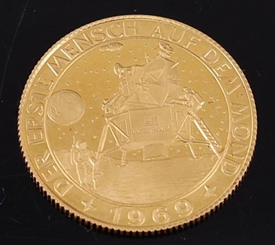 Lot 2056 - Germany, 1969 Apollo 11 gold commemorative...