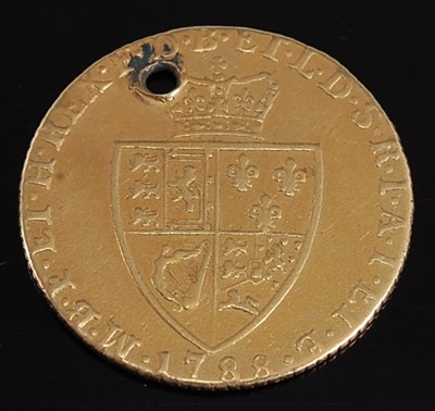 Lot 2215 - Great Britain, 1788 gold full spade guinea,...