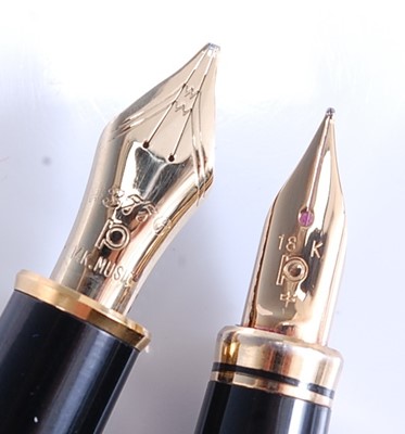 Lot 89 - Two Japanese fountain pens by Platinum, one...