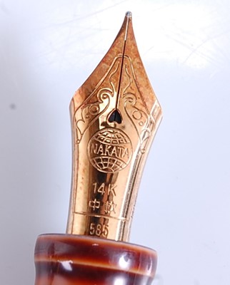 Lot 25 - A Japanese Nakaya Portable Cigar fountain pen,...