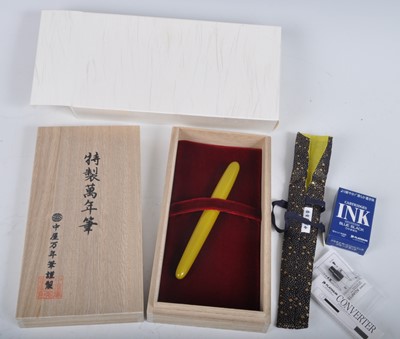 Lot 26 - A Japanese Nakaya Portable Cigar fountain pen,...