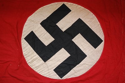 Lot 226 - A German Third Reich NSDAP flag, having a...