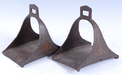 Lot 2459 - A pair of 19th century Indo-Persian wrought...