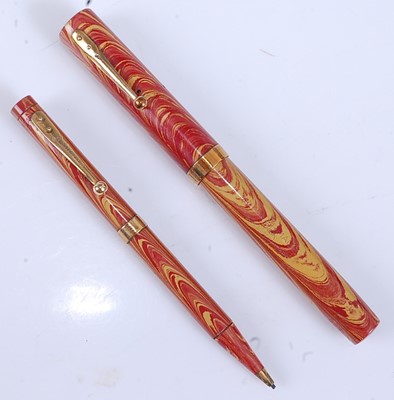 Lot 70 - A Waterman 94 Rose Ripple fountain pen and...
