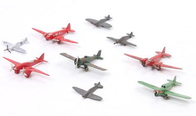 Lot 1072 - A small collection of Dinky Toys aircraft to...