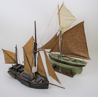 Lot 14 - A 20th century hand built model of a ship,...