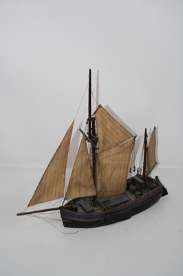 Lot 14 - A 20th century hand built model of a ship,...