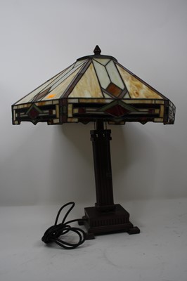 Lot 20 - A 20th century Tiffany style table lamp, 50cm...